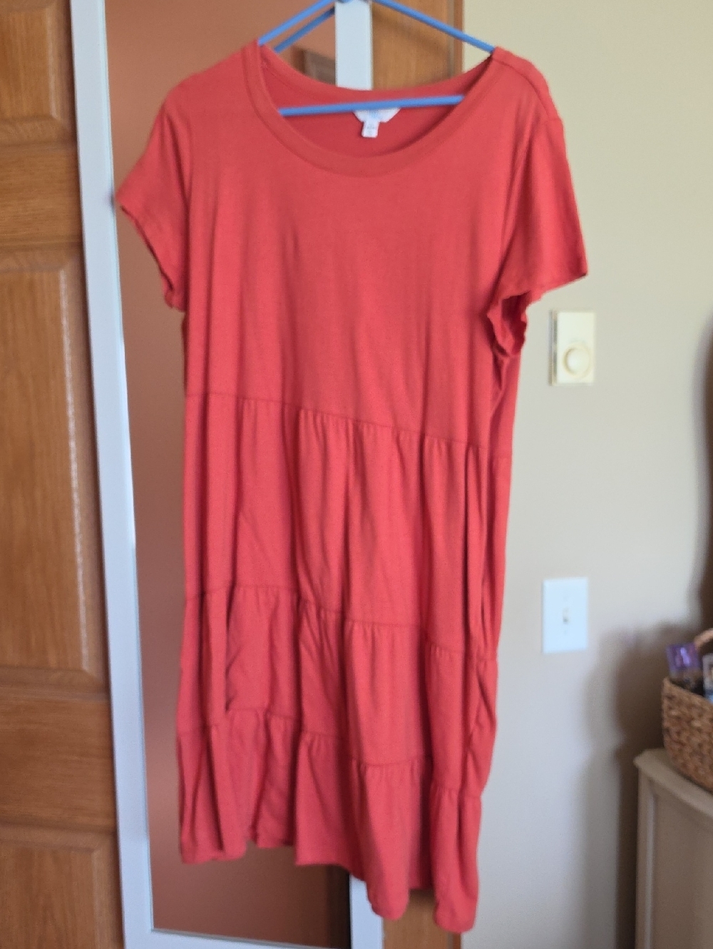 Time and Tru Coral Short Sleeve Dress.